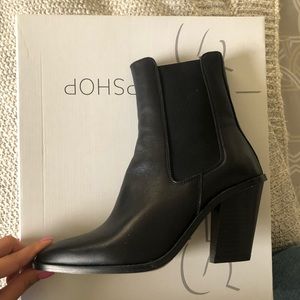 Topshop black booties.